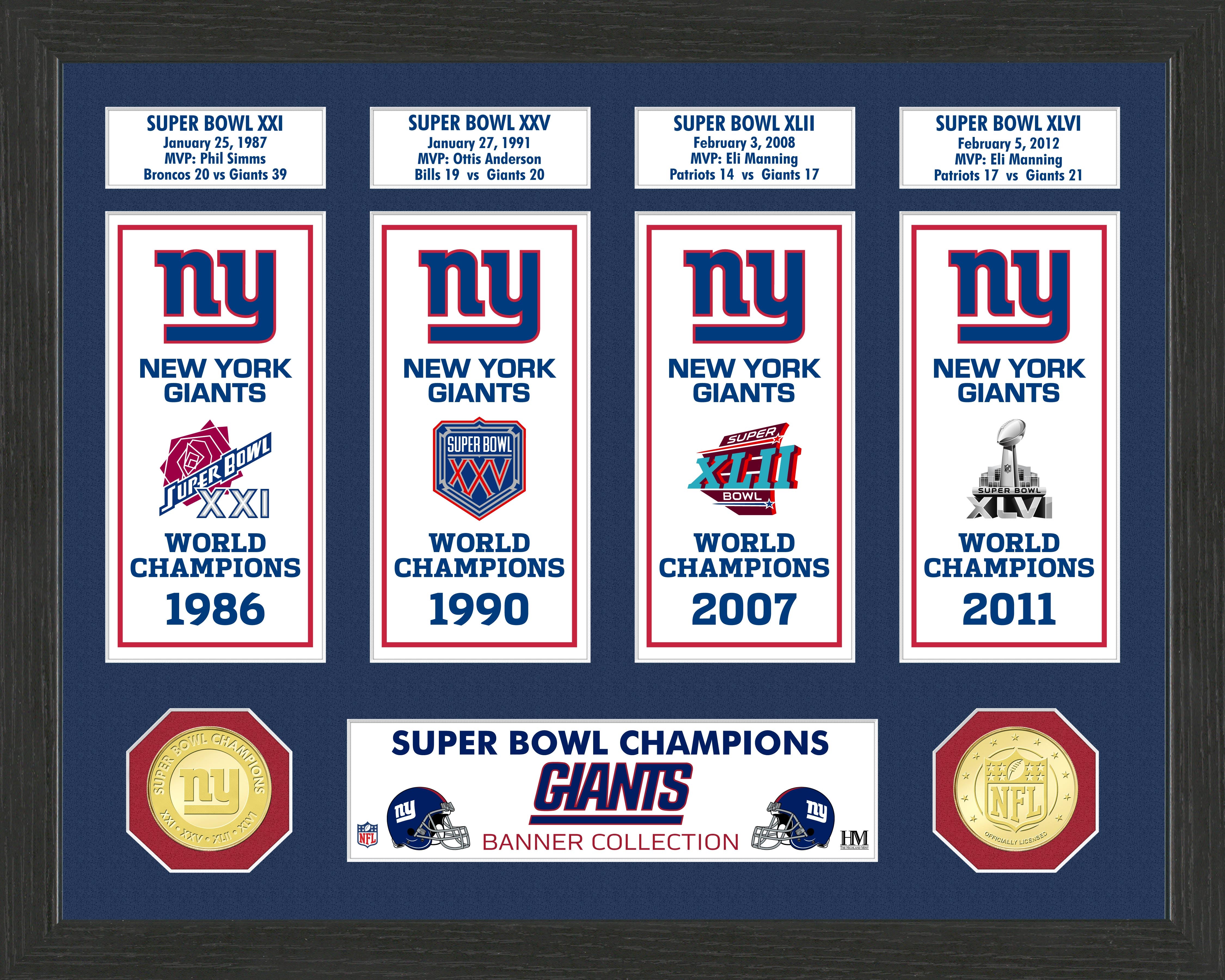 giants super bowl wins